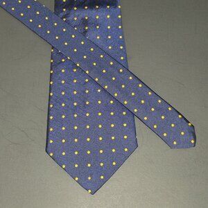 Lauren Ralph Lauren Navy Blue Gold Dot Tie